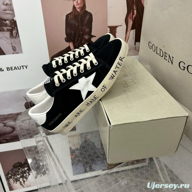 2024 Unisex GGDB Black White Suede Leather Low Top Sneakers MJ00260