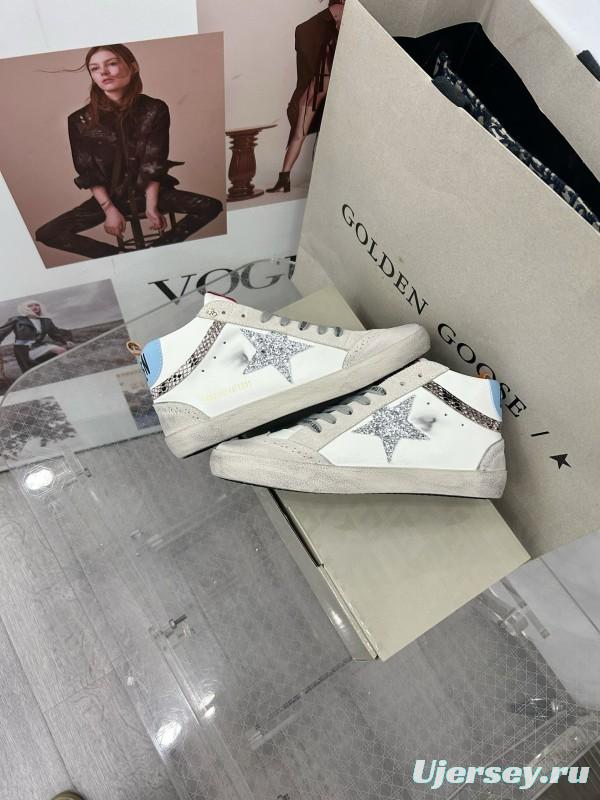 2024 Unisex GGDB White Grey Suede Leather High-Top Sneakers MJ00300