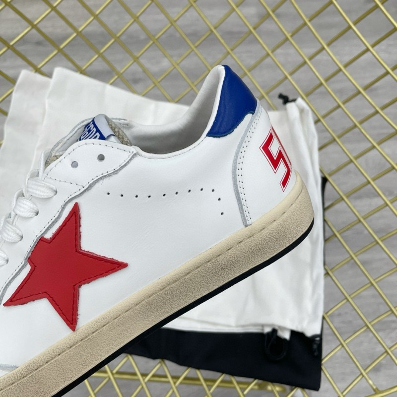 2024 Unisex GGDB White Red Blue Leather Low Top Sneakers MJ00260