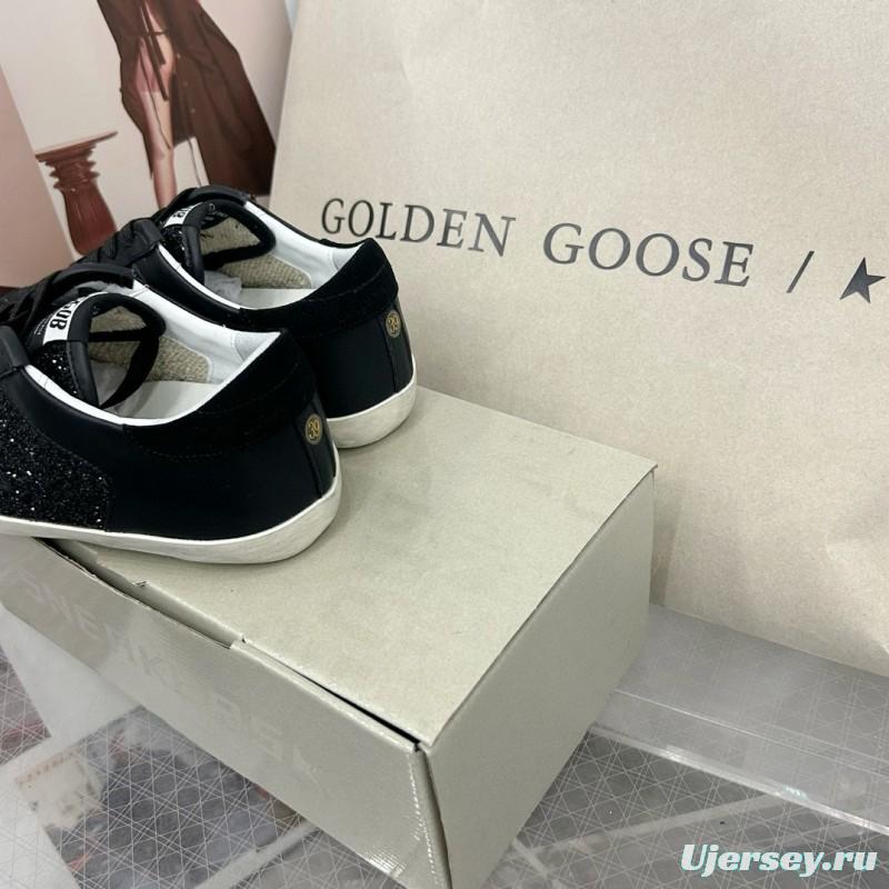 2025 Unisex GGDB Black Glitter Leather Sneakers