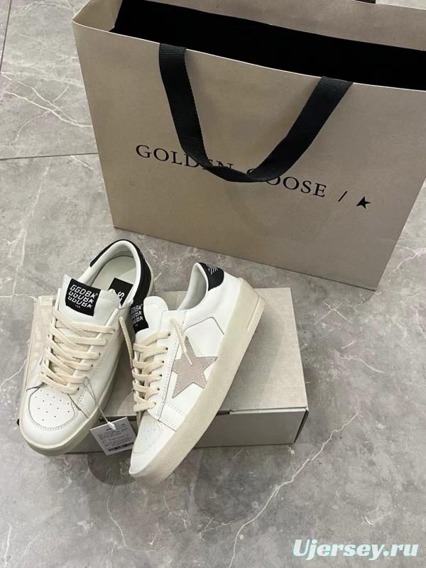 2024 Unisex GGDB White Black Leather Low Top Sneakers MJ00260