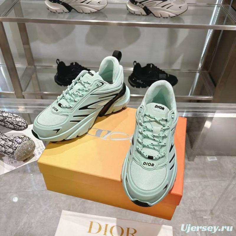 2024 Unisex Dior mint mesh leather sneakers MJ00360