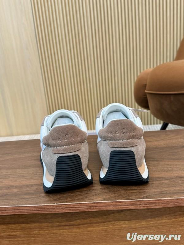 2025 Unisex TOM FORD White Brown Suede Leather Sneakers LY00360(F)/LY00370(M)