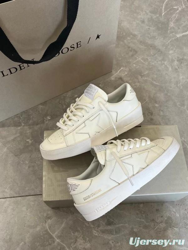 2024 Unisex GGDB White Leather Low Top Sneakers MJ00260