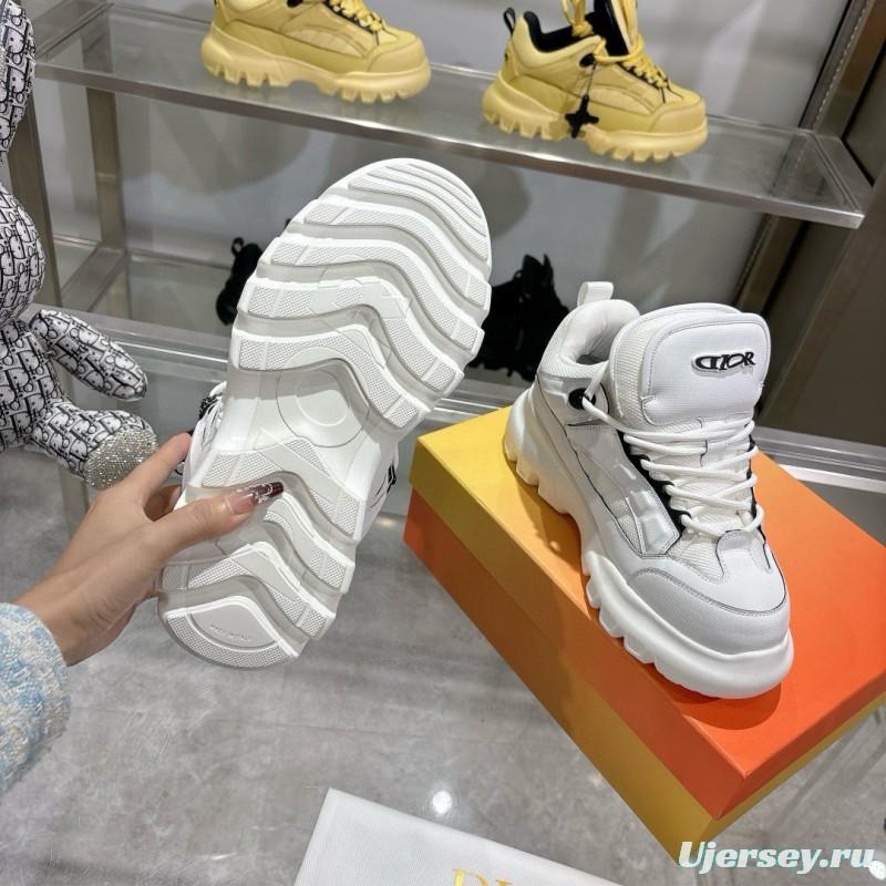 2024 Unisex Dior White Leather Sneakers MJ00380