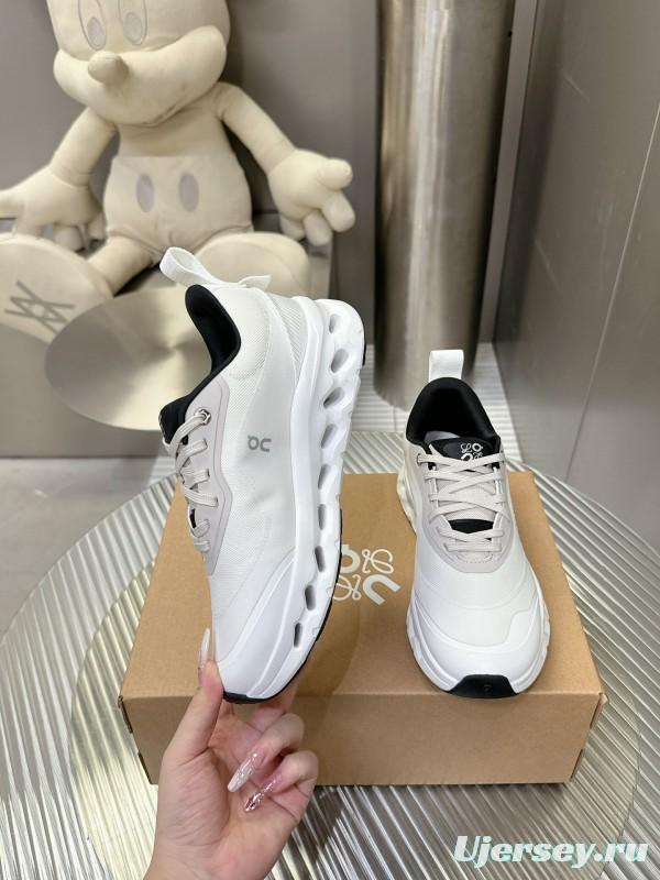 2025 Women Loewe White Black Leather Sneakers