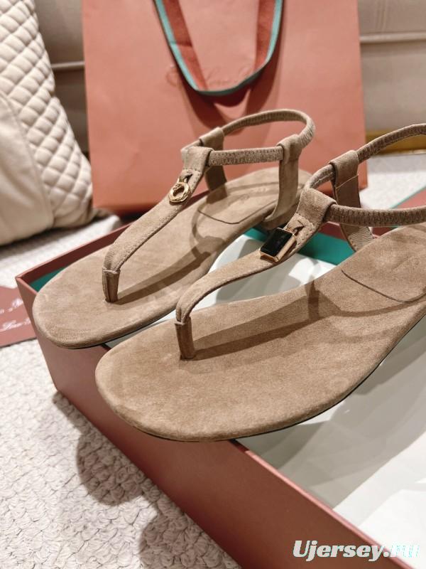 2025 LP Beige Suede Slippers LY00250