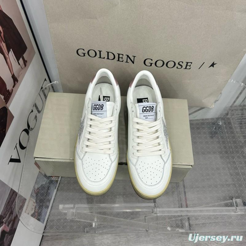 2024 Unisex GGDB White Pink Leather Low Top Sneakers MJ00260