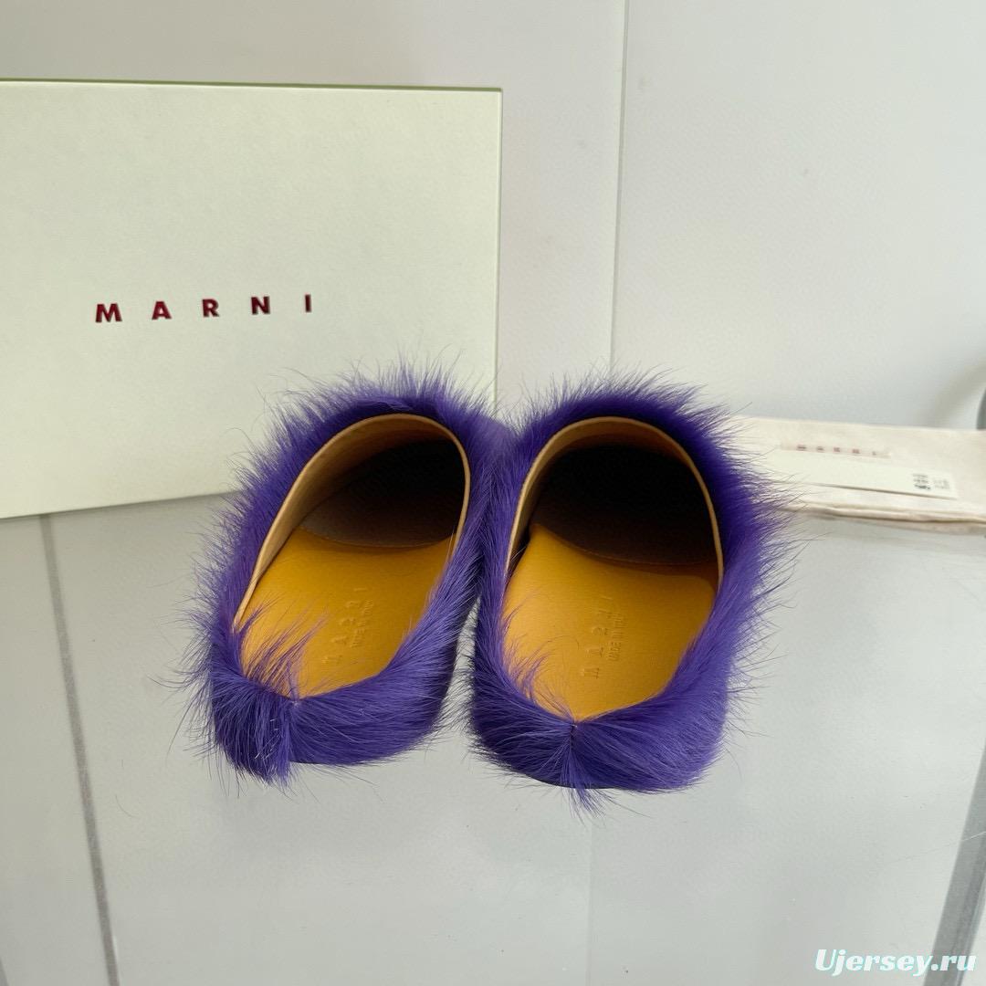 2024 Slippers Marni Purple Horsehair