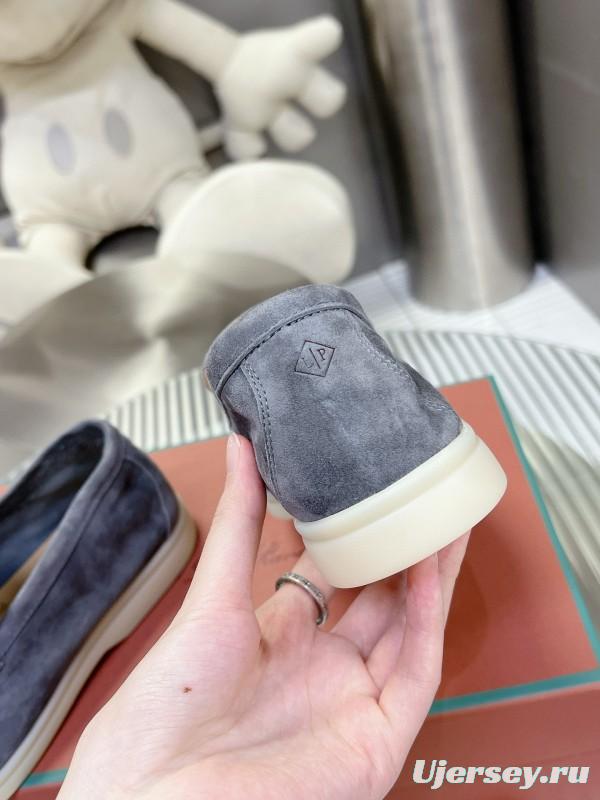 2024 Unisex Le Parmentier Grey Suede Loafers MJ00270