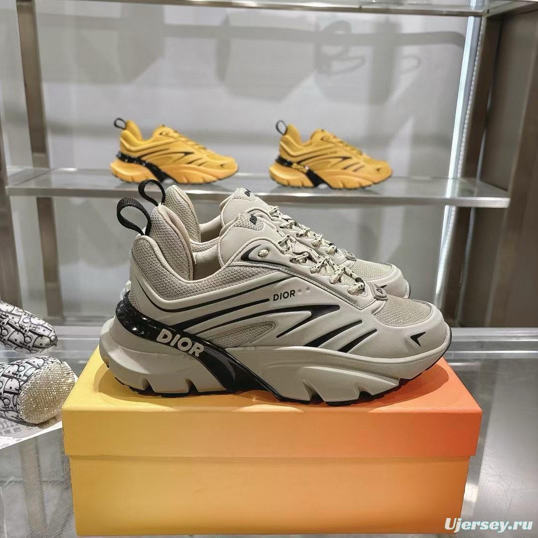 2024 Unisex Dior Beige Black Mesh Sneakers MJ00360