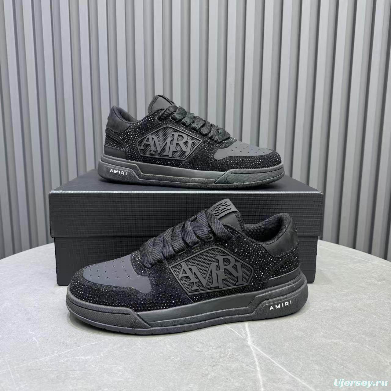 2025 Men Amiri Black Leather Sneakers MJ00360