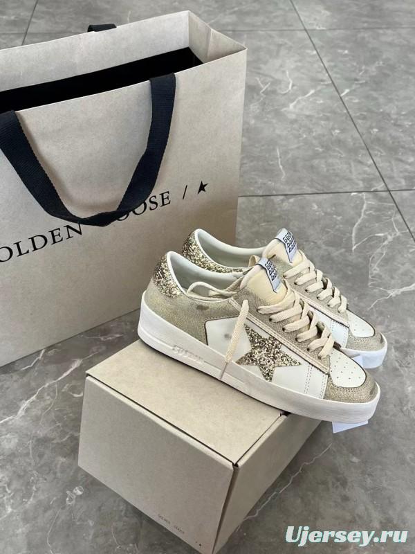 2024 Unisex GGDB White Beige Suede Leather Low-Top Sneakers MJ00260