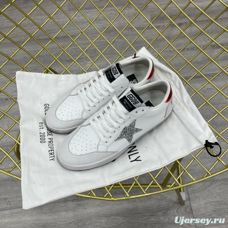 2024 Unisex GGDB White Grey Red Leather Low Top Sneakers MJ00260