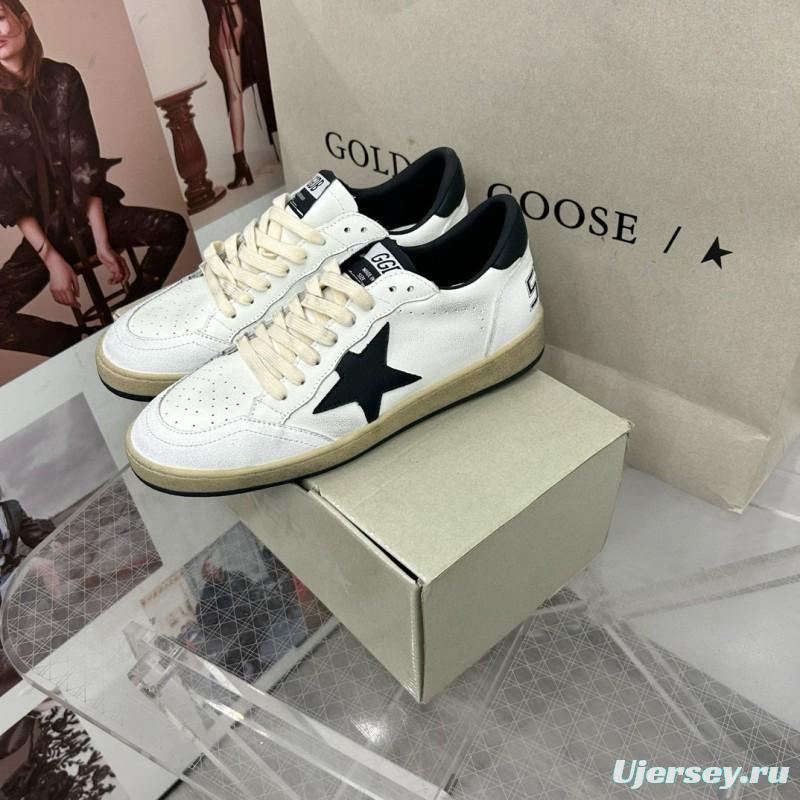 2024 Unisex GGDB White Black Leather Low Top Sneakers MJ00260