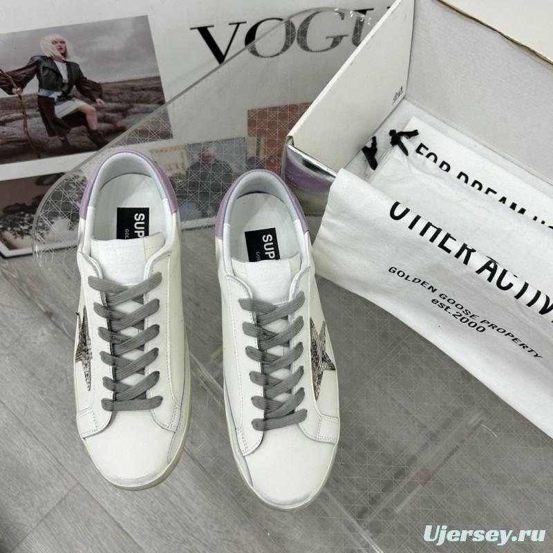 2025 Women GGDB White Grey Leather Sneakers