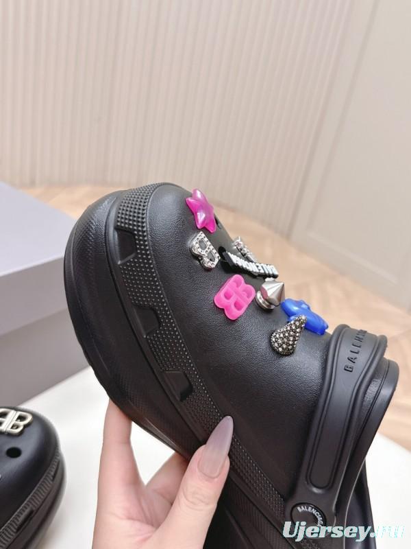 2025 Women Balenciaga Black EVA Clogs LY00330