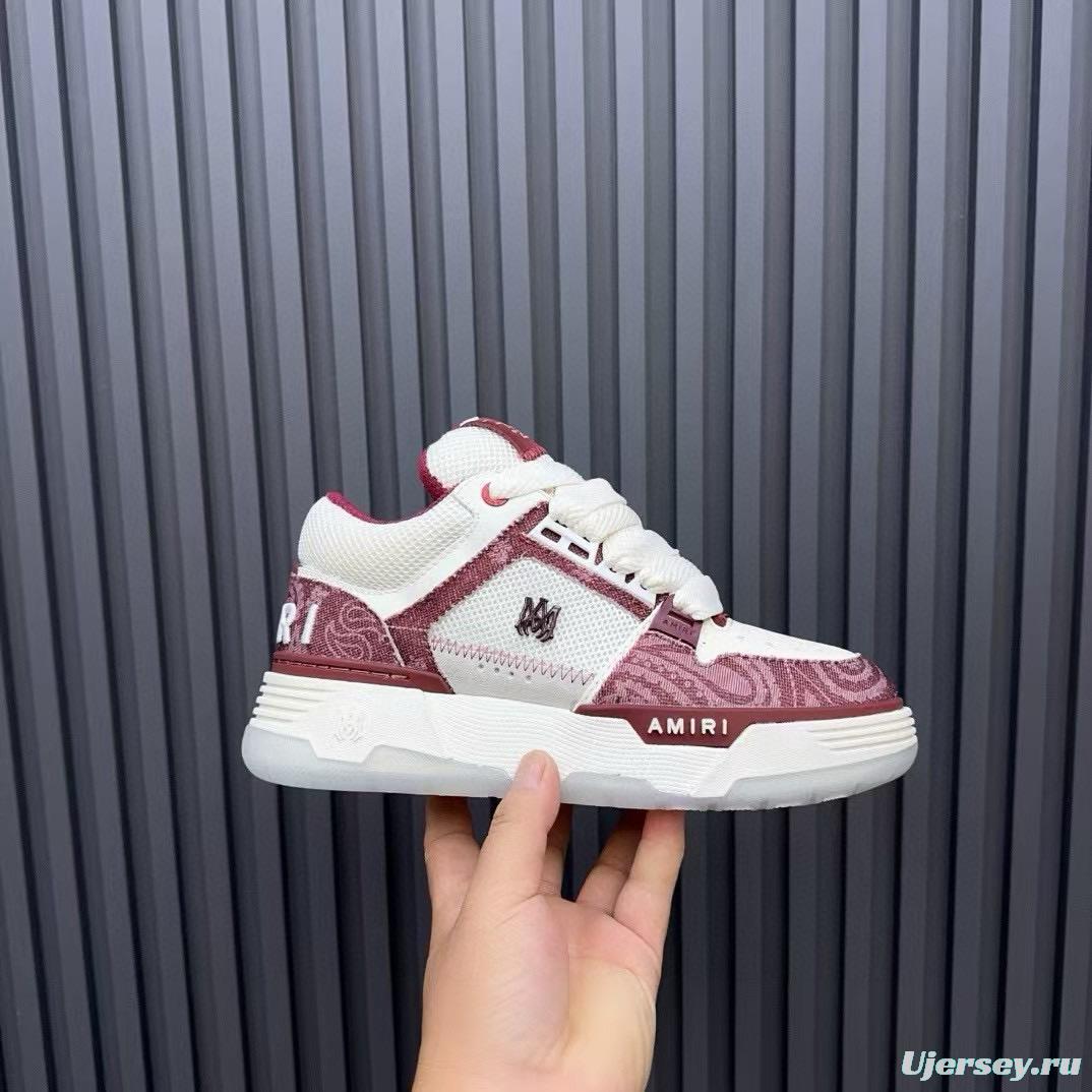 2024 Unisex Amiri White Red Leather Sneaker MJ00360