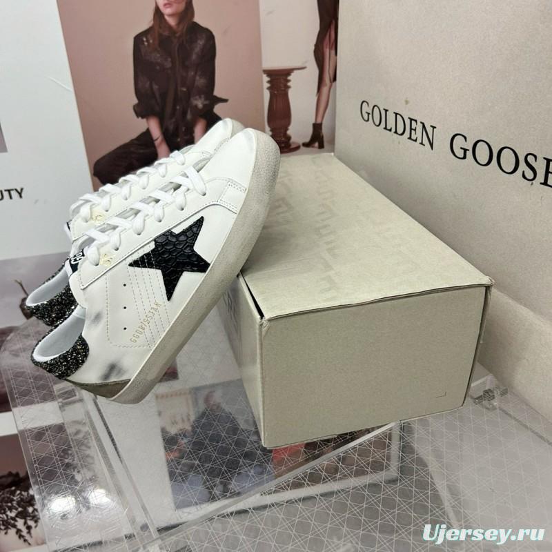 2025 Women GGDB White Black Suede Leather Sneakers MJ00260