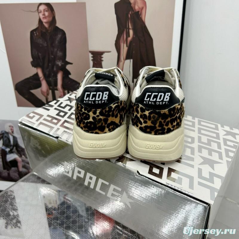 2024 Unisex GGDB White Black Leopard Mesh Leather Sneakers