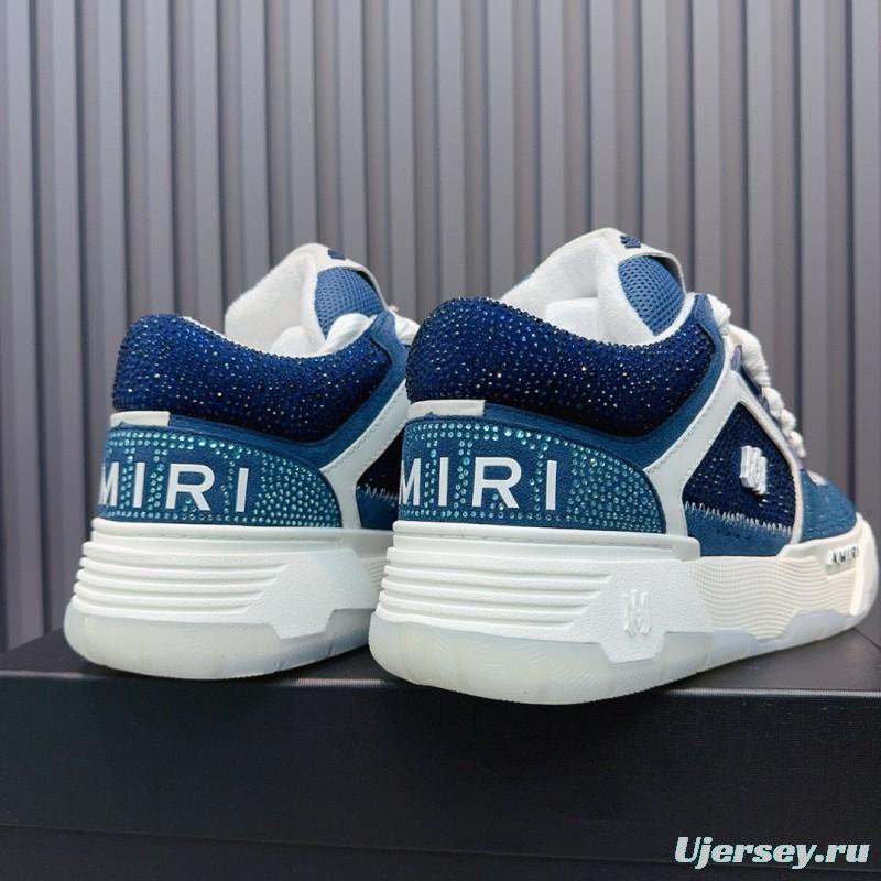 2024 Unisex Amiri Blue White Leather Sneakers MJ00410