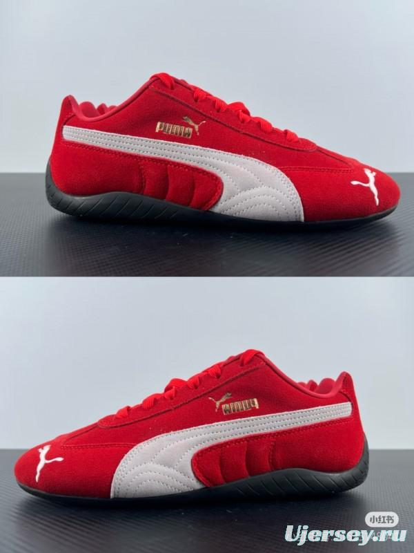 2025 Women Puma Red Suede Leather Sneakers KFY00260