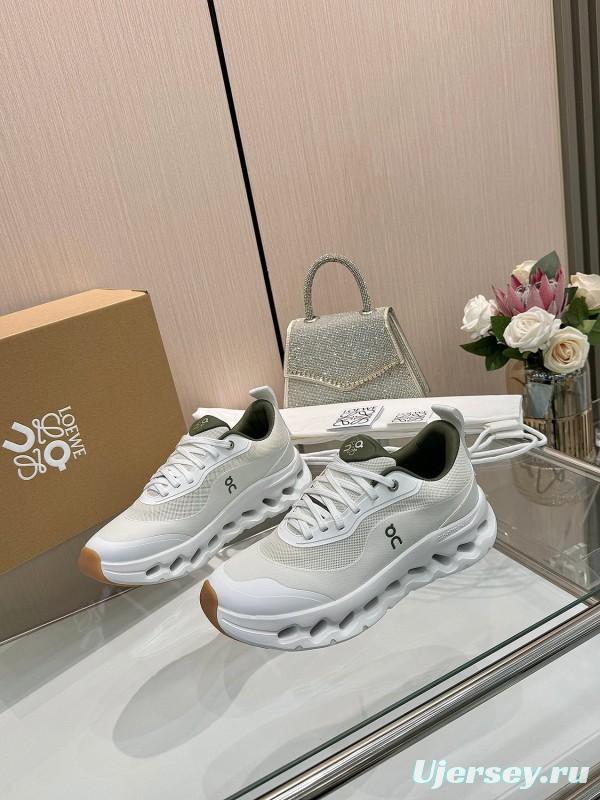 2025 Unisex Loewe White Mesh Sneakers Collaboration KFY00300