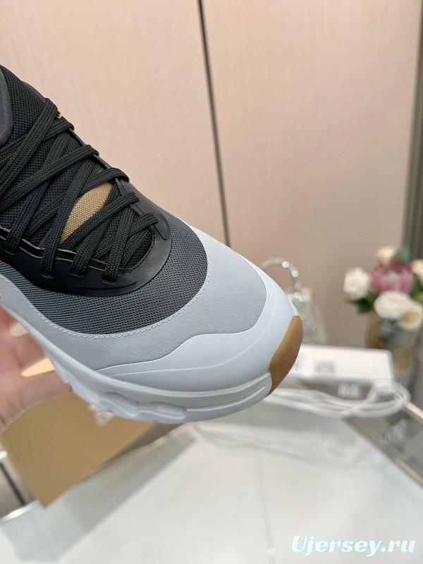 2025 Unisex Loewe Black White Grey Polyester Mesh Sneakers