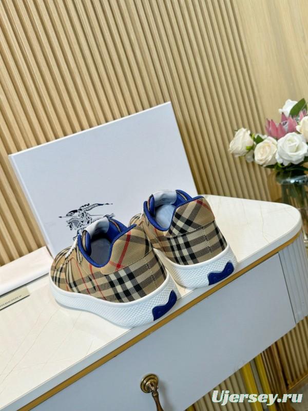 2024 Unisex Burberry Beige Black Cotton Casual Shoes MJ00320