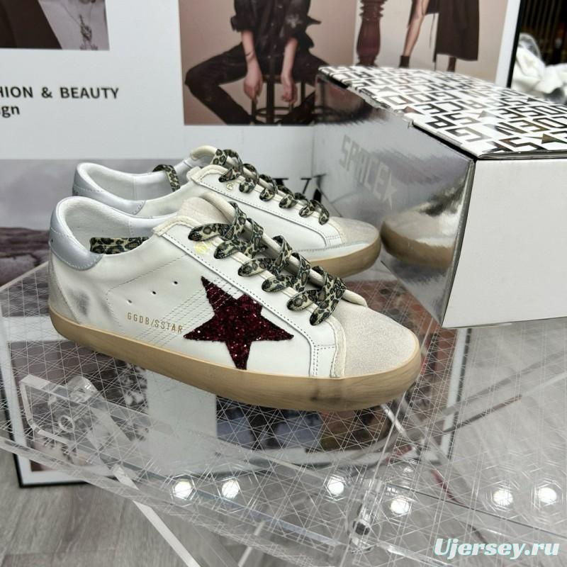 2025 Unisex GGDB White Red Leather Sneakers 63534