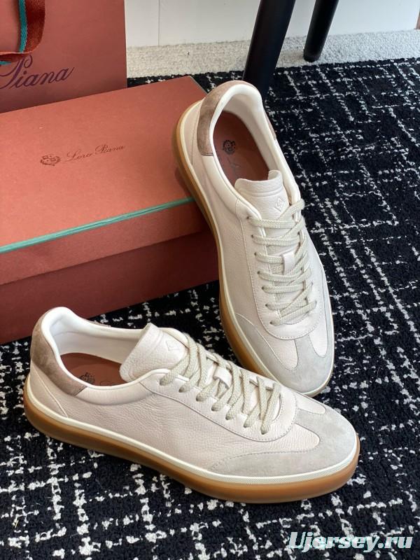 2024 Unisex LP White Beige Leather Suede Plimsolls MJ00320