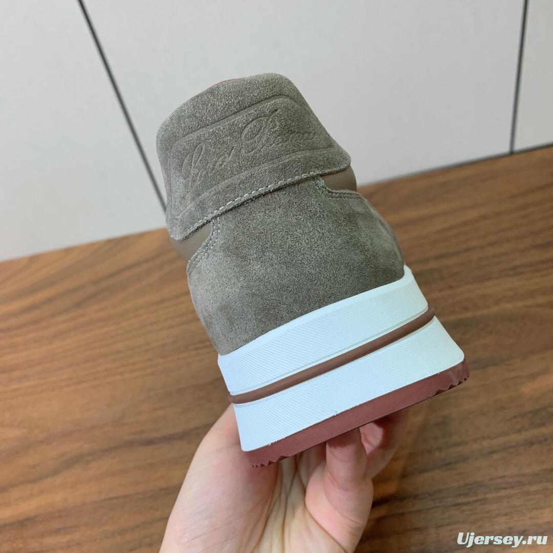 2025 Unisex LP Khaki Brown Suede Leather Sneakers LY