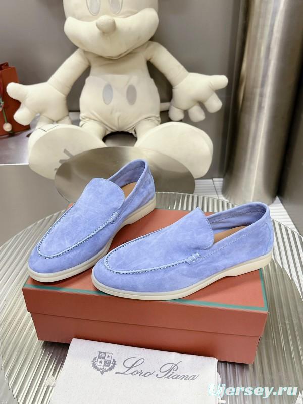 2025 Men LP Blue Suede Loafers LY00260