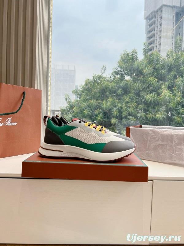 2024 Unisex Le Parmentier Green White Gray Knitted Casual Sneakers Top Version MJ00340