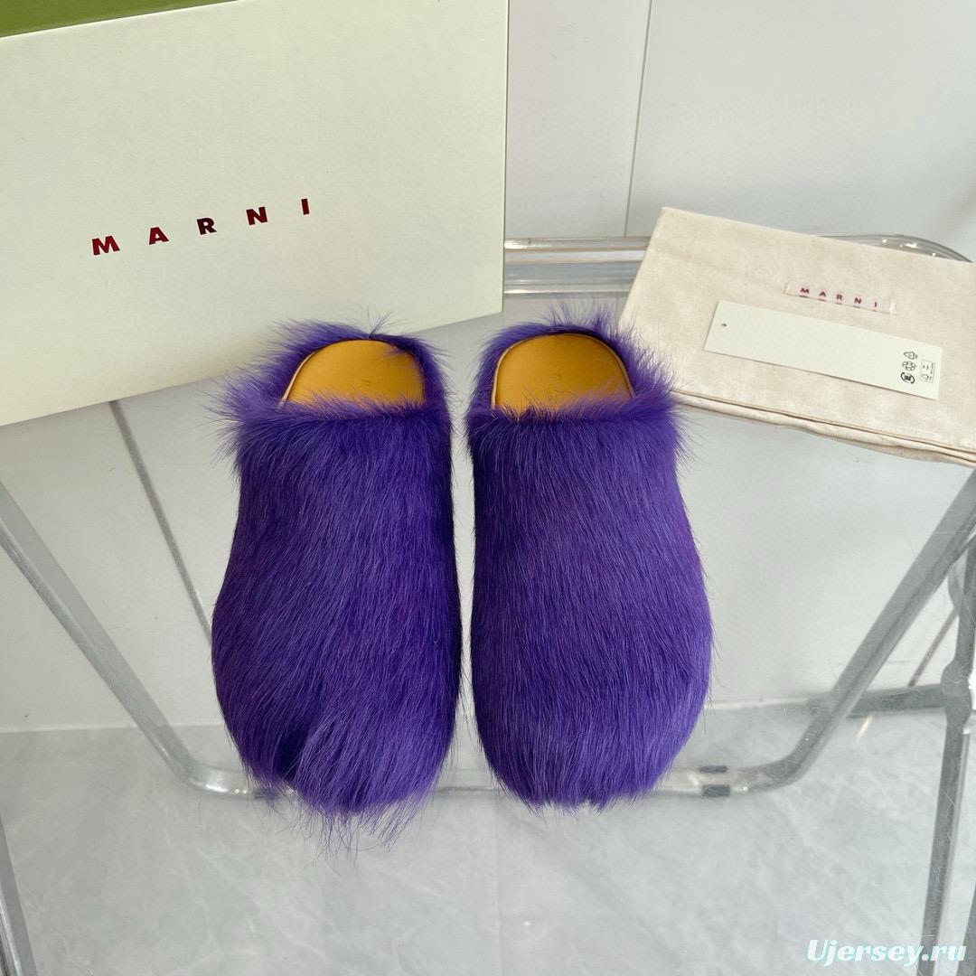 2024 Slippers Marni Purple Horsehair