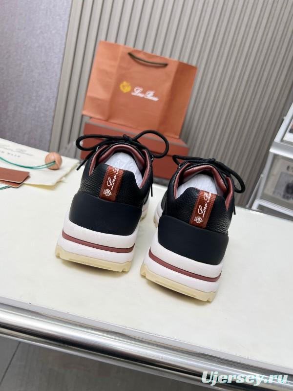 2024 Men Le Parmentier Black Leather Silk Outdoor Casual Hiking Shoes MJ00350