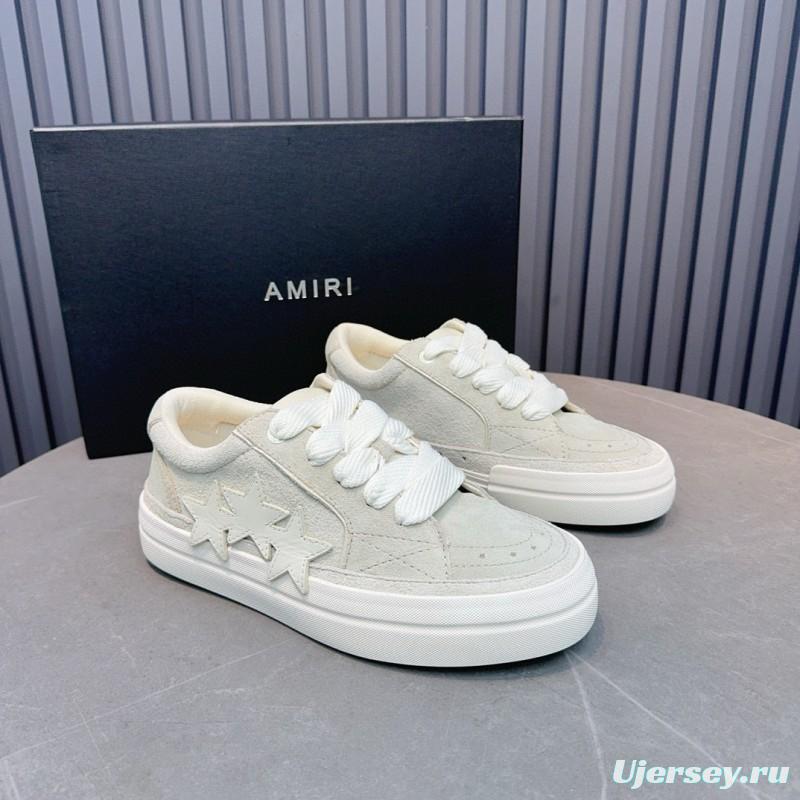 2024 Unisex Amiri White Leather Sneakers MJ00300