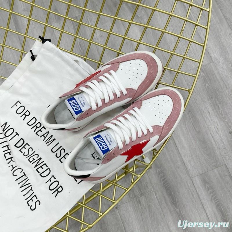 2024 Unisex GGDB White Pink Red Leather Suede Sneakers MJ00260