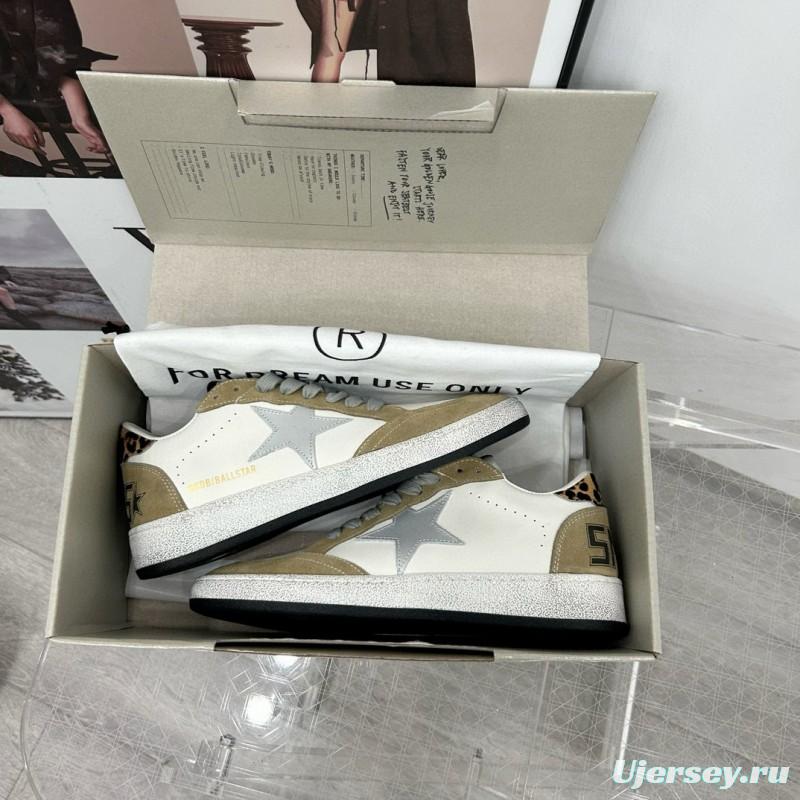 2024 Unisex GGDB White Beige Leather Suede Low Top Sneakers MJ00260