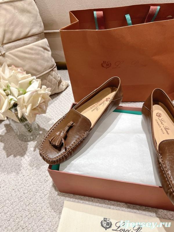 2025 Women Le Parmentier Brown Leather Loafer Tassel LY00291