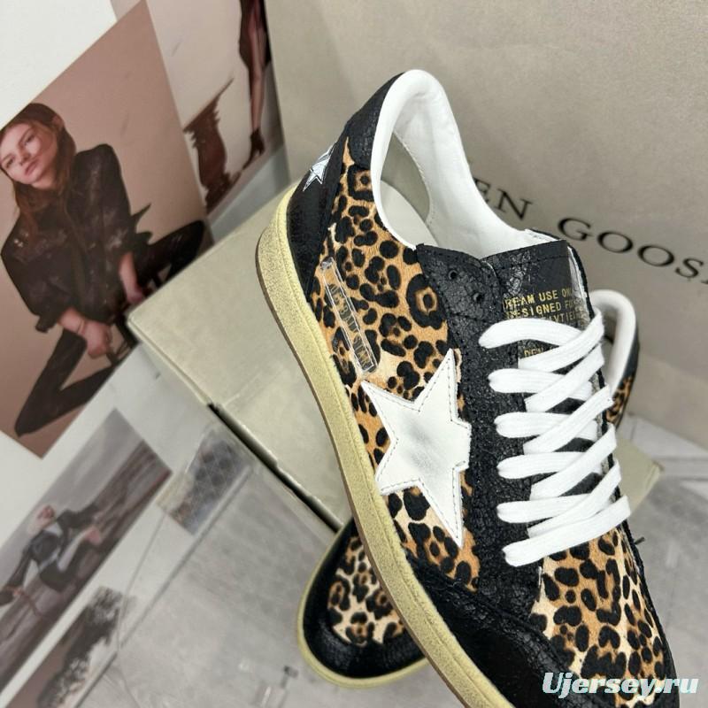 2024 Unisex GGDB Leopard Black White Leather Suede Low Top Sneakers MJ00260