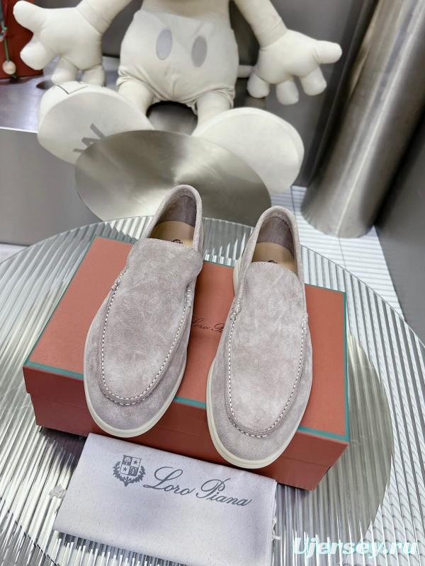 2025 Men Le Parmentier Grey Suede Loafers LY00260