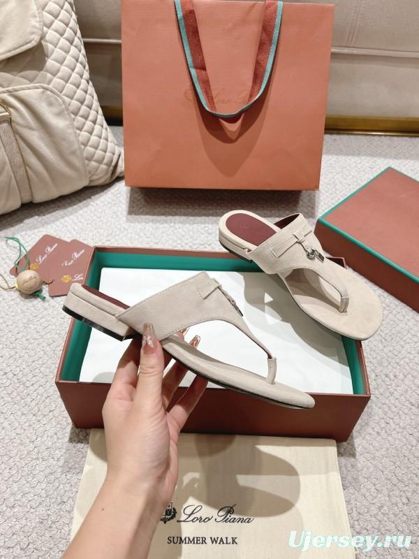 2025 Slippers Le Parmentier Beige Suede Slippers LY00250