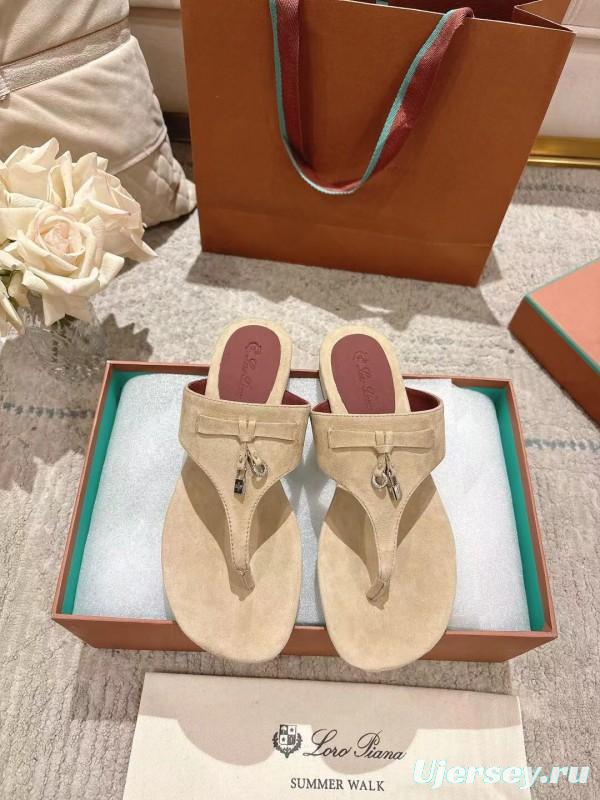 2025 Slippers Le Parmentier Beige Suede Slippers LY00250