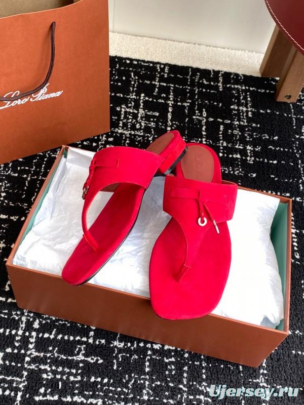 2025 Slippers LP Red Suede Slippers