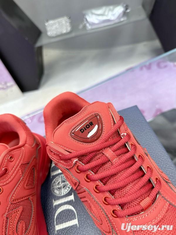 2024 Unisex Dior Red Mesh Technology Fabric B30 Sneakers Collaboration MJ00330