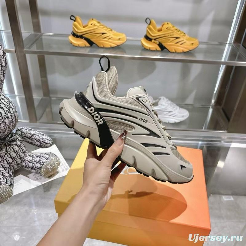 2024 Unisex Dior Beige Black Mesh Sneakers MJ00360