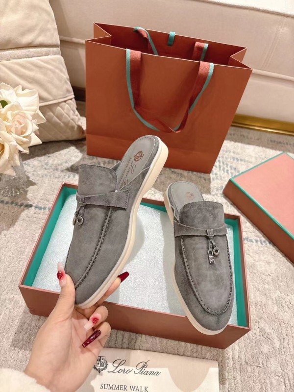 2025 Slippers LP Grey Suede Slippers
