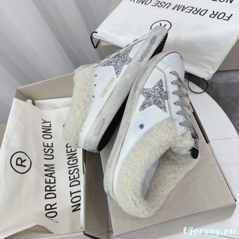 2024 Slippers GGDB White Grey Shearling Slippers MJ00280