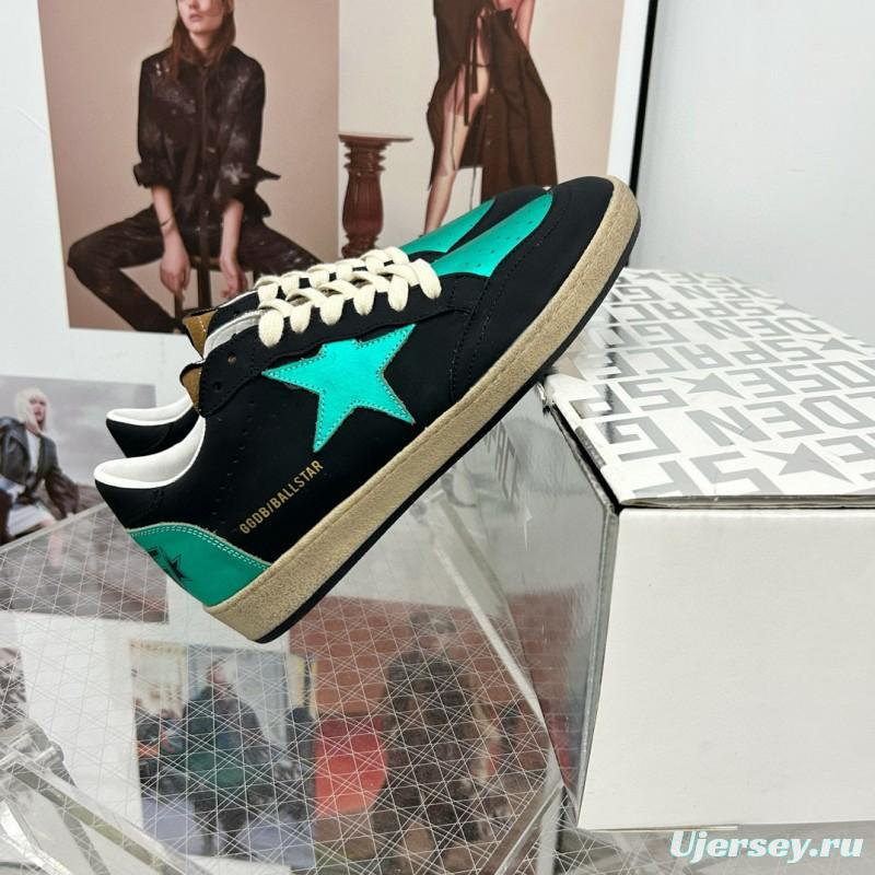 2024 Unisex GGDB Black Green Leather Sneakers MJ00260